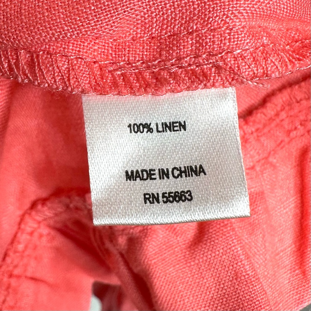 For Cynthia Coral Pink Ruffle Hem Blouse - Picture 8 of 11